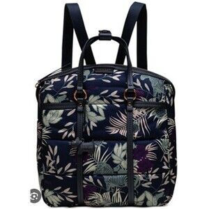 Radley London Dark Blue Longleat Palms Quilted Backpack Women's 2018 NWOT